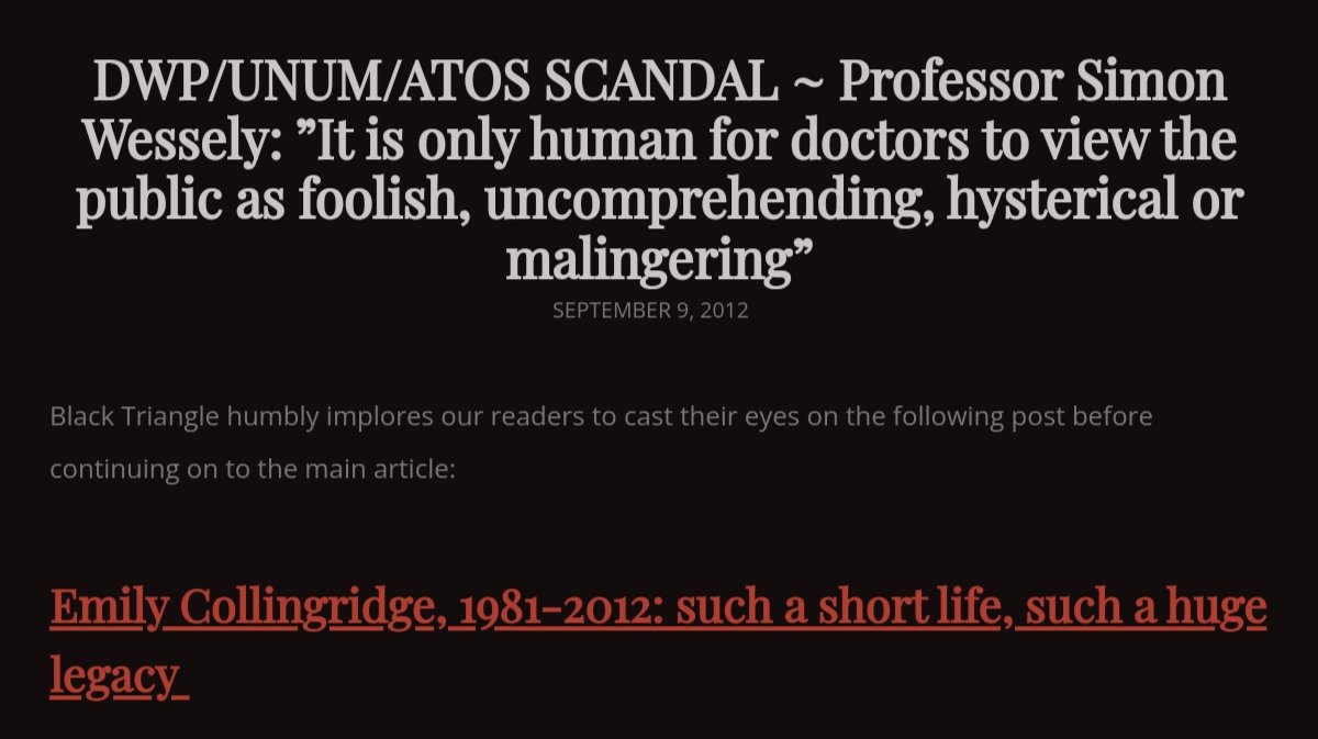 BenDeNevis1's tweet image. 🥀
      🕊️

It's a #malingering issue
It's happened before
Still happening
#MyalgicEncephalomyelitis 

blacktrianglecampaign.org/2012/09/09/dwp…