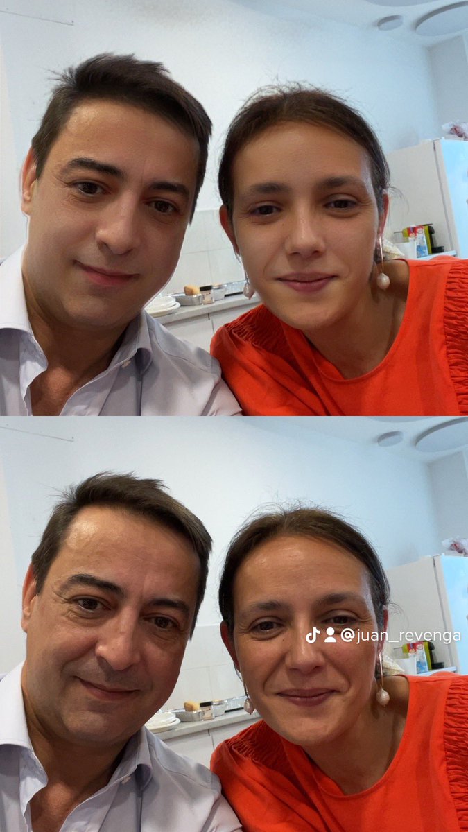 juan_revenga's tweet photo. El filtro #teenlook de #TikTok hace cosas como esta. Con @ReginaAragones y un servidor. (Entre nos, Regina era y es más guapa de lo que sale en las imágenes ❤️) https://t.co/9jEeKdyxq2