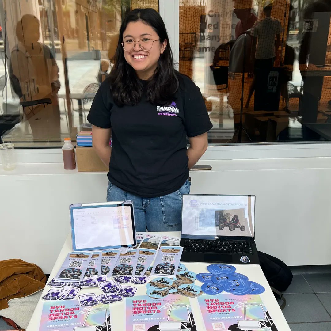 nyutandon's tweet photo. Are you considering joining a #VerticallyIntegratedProject Team next semester?

On May 2, #Tandon VIP teams @rogueaeronyc , @NYUBaja &amp; @NYU_RoboMaster gathered outside the Pfizer Auditorium to show off their work and meet potential new members. 
#NYUTandonMade https://t.co/CtkoxwK48x