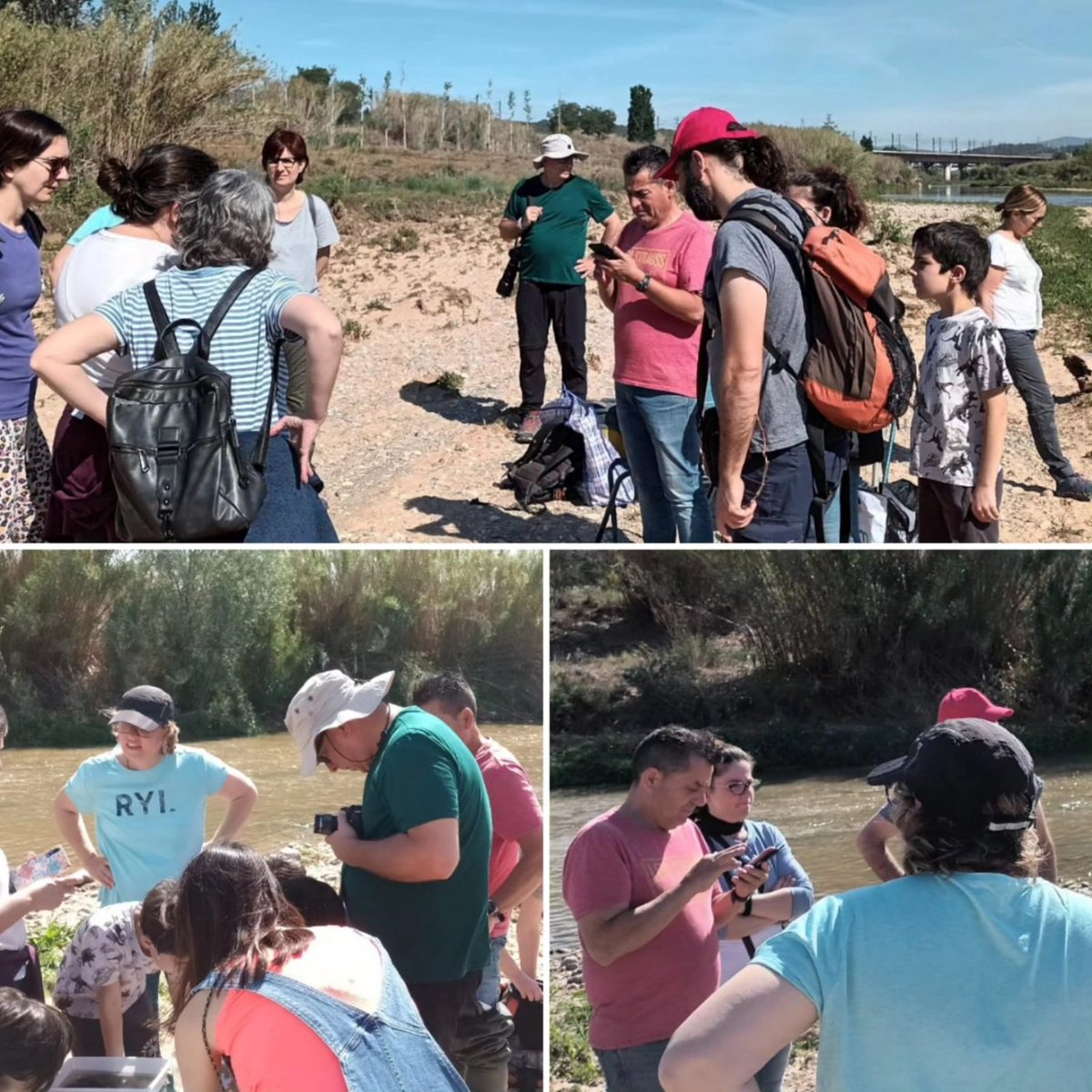 Avui hem participat en la jornada de ciència ciutadana al riu.  Catalogant les mostres de la biodiversitat a l'app #llegimelriu 
#viuelriu 
#Pallejà