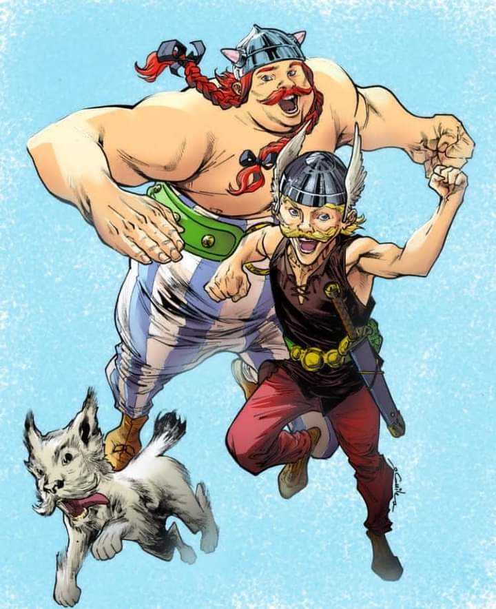 UniversComics's tweet photo. #Asterix et #Obelix comics style par #GuileSharp.
🐕 Et #Idefix !
#bd #comics #bd #bdfan #comicbooks https://t.co/EQMKCaLvXG
