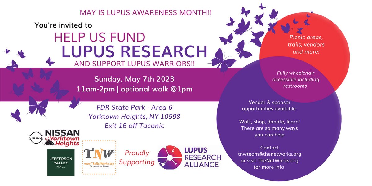 tnworg's tweet image. Westchester county, NY area: The weather looks BEAUTIFUL for our event tomorrow!

We will be in Area 6. If you need handicapped parking and/or wheelchair access, head to the top of the lot.

#lupus #lupusawareness #lupusresearch #lupuswarriors #manyonecan #lupusawarenessmonth