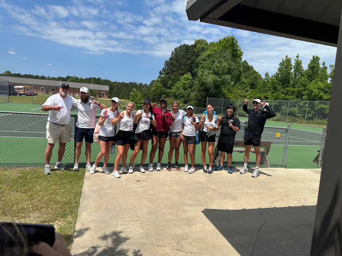 DarlingtonTiger's tweet image. The varsity girls' tennis team is heading to the STATE CHAMPIONSHIP! 🎾 They defeated Bleckley County 3-0 to advance. If you're not attending Commencement next Saturday, come out to the Rome Tennis Center to support the girls' at 9 a.m. in the State Championship. GO TIGERS! 💜
