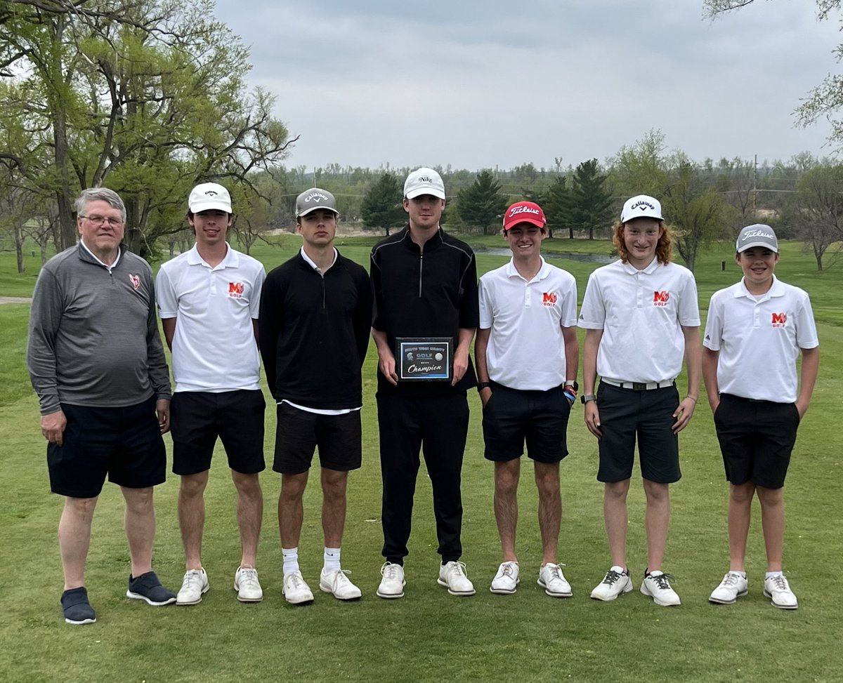 marionboysgolf's tweet image. Marion finished first at the South Tama meet with a score of 311, coming in one stroke lower than Waterloo Columbus.

Nathan Whalen placed second with a 71. Lawson Berndt (76) took 6th and Josh Noll (78) finished 9th.