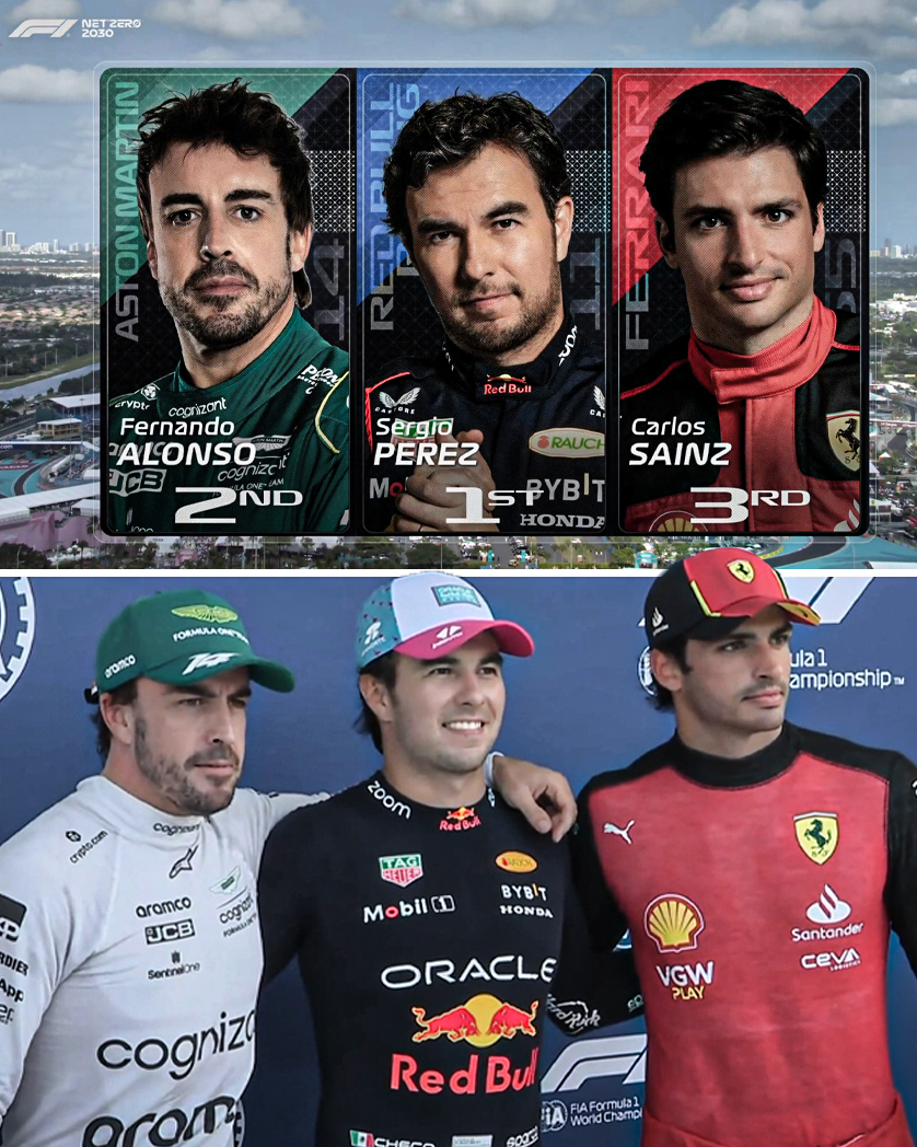 A Hispanic top three for tomorrow's Miami GP 🇪🇸🇲🇽🇪🇸