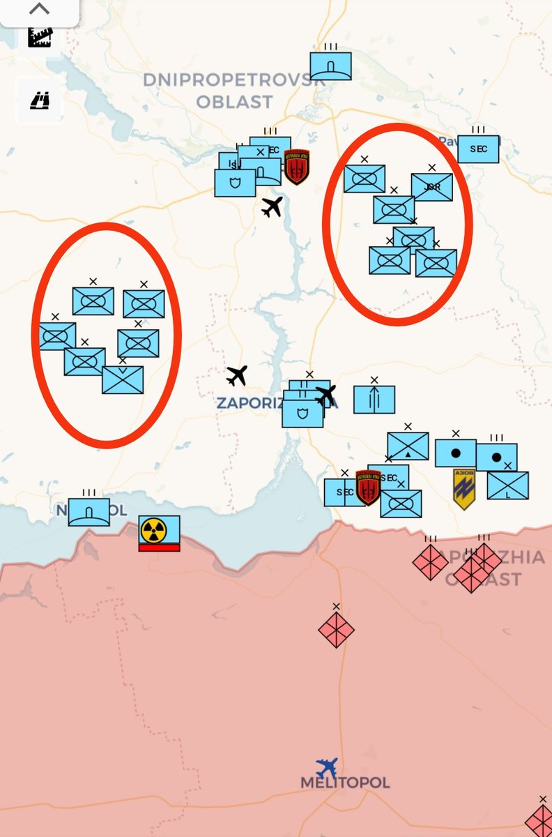 Del mapa de desplegament de <a href="/Militarylandnet/">MilitaryLand.net</a>, es dedueix que #Ucraïna està desplaçant dotze brigades mecanitzades en direcció sud.