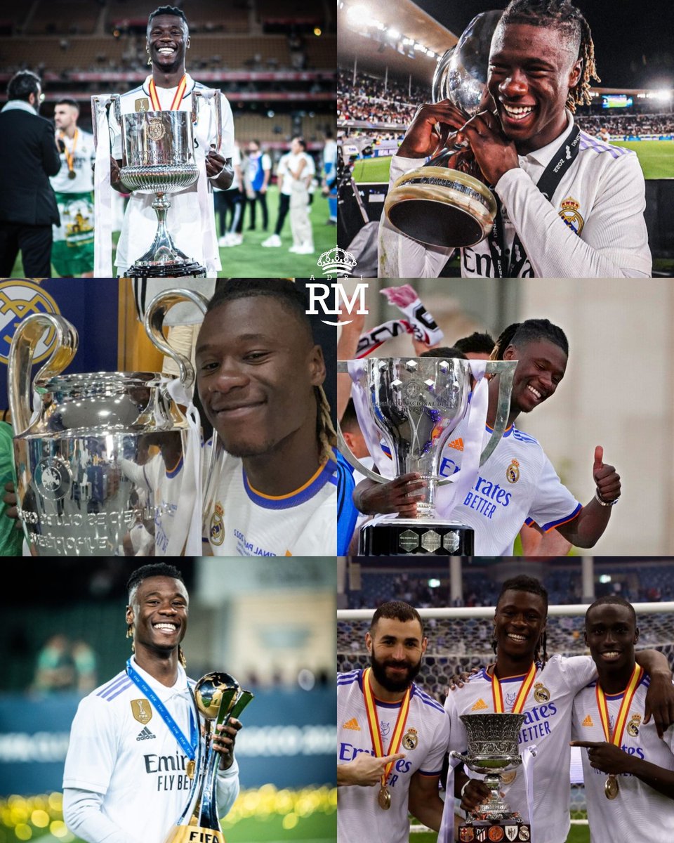 AdriRM33's tweet photo. Con tan sólo 20 años, Camavinga lo ha ganado absolutamente todo con el Real Madrid.

Qué jugador tan especial. 💫 https://t.co/Qu1FEwpX8x