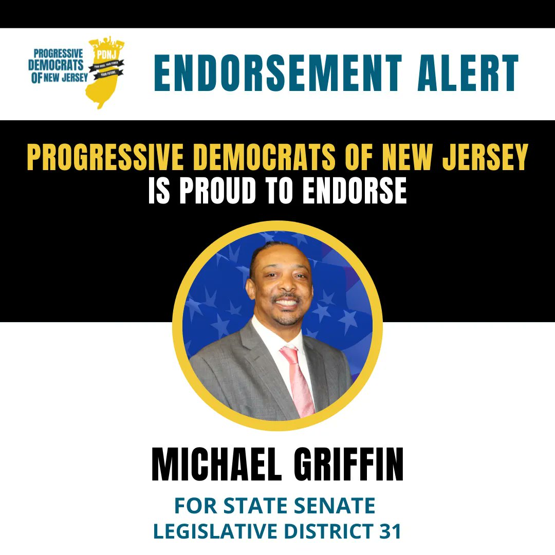 🚨 ENDORSEMENT ALERT 🚨 PDNJ is proud to endorse Michael Griffin for State Senate in Legislative District 31! Learn more about Michael and how you can support at griffinforld31.com