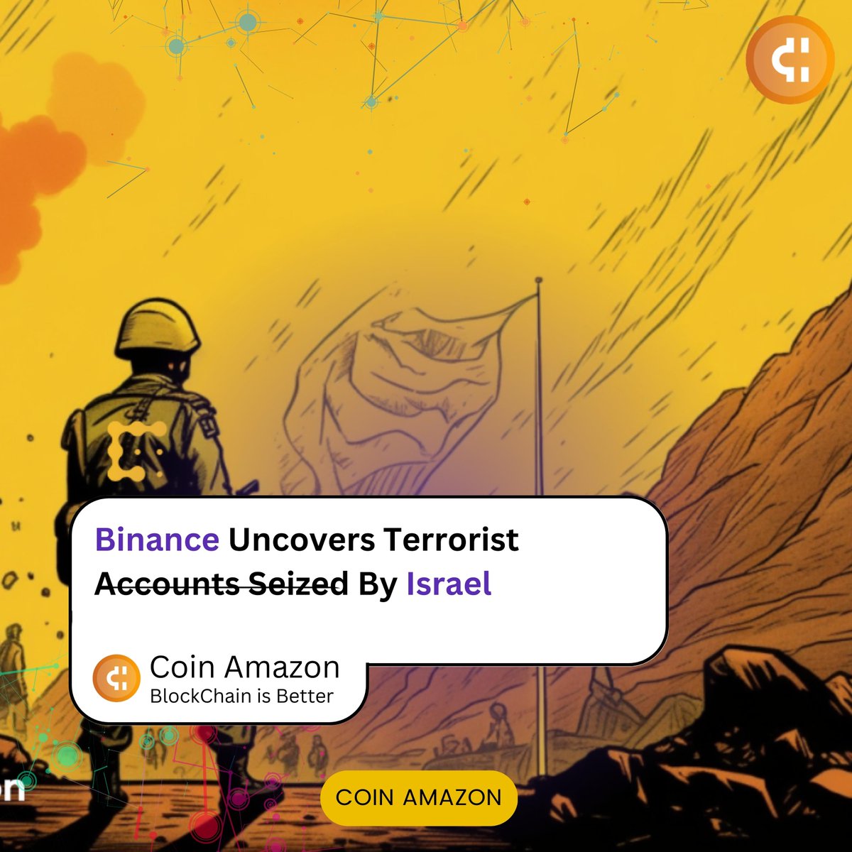 iCoinAmazon's tweet photo. Binance Uncovers Terrorist Accounts Seized By Israel

Click the link in bio to learn more! 👇

https://t.co/knnoDlnC01

#crypto #cryptonews #bitcoinnews #cryptocurrency #cryptocurrencynews #trading #blockchain  #coinamazon #binance #BTC #Israelpolice #Hamas #Daesh  #AML KYC/AML https://t.co/nZzLqWZXoO