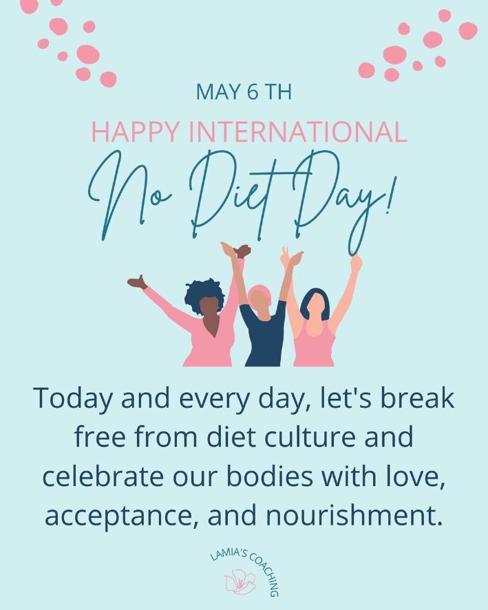 Happy International No Diet Day!

#internationalnodietday #antidiet #intuitiveeating #bodyacceptance #bodyneutrality #bodyimage #bodyimagemovement #bodyimagedayatanudelake #radicalbodyacceptanceexperience #thereisnothingwrongwithyourbody