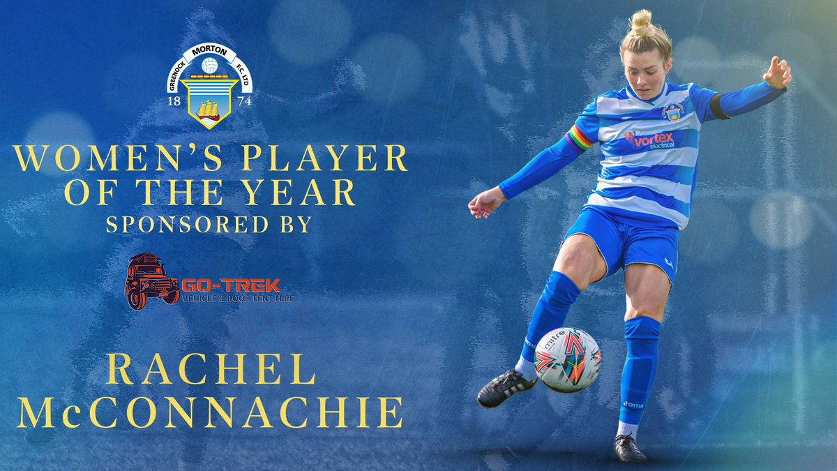 Morton_FC's tweet photo. 🏆 𝐖𝐨𝐦𝐞𝐧'𝐬 𝐏𝐥𝐚𝐲𝐞𝐫 𝐨𝐟 𝐭𝐡𝐞 𝐘𝐞𝐚𝐫

As sponsored by Go-Trek, your Women's Player of the Year is Rachel McConnachie.

Congratulations, Rachel 👏 https://t.co/SNF89jpYt6