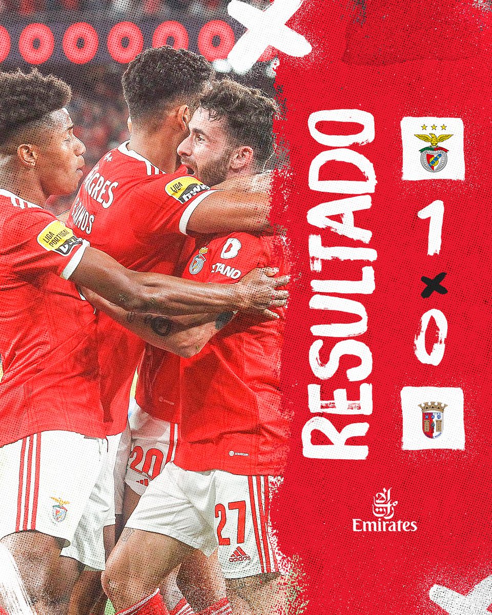 SLBenfica's tweet image. 🦅 𝑽𝒊𝒕𝒐́𝒓𝒊𝒂 na 31.ª jornada! 🔴⚪

#EuAmoOBenfica • #SLBSCB • #Emirates