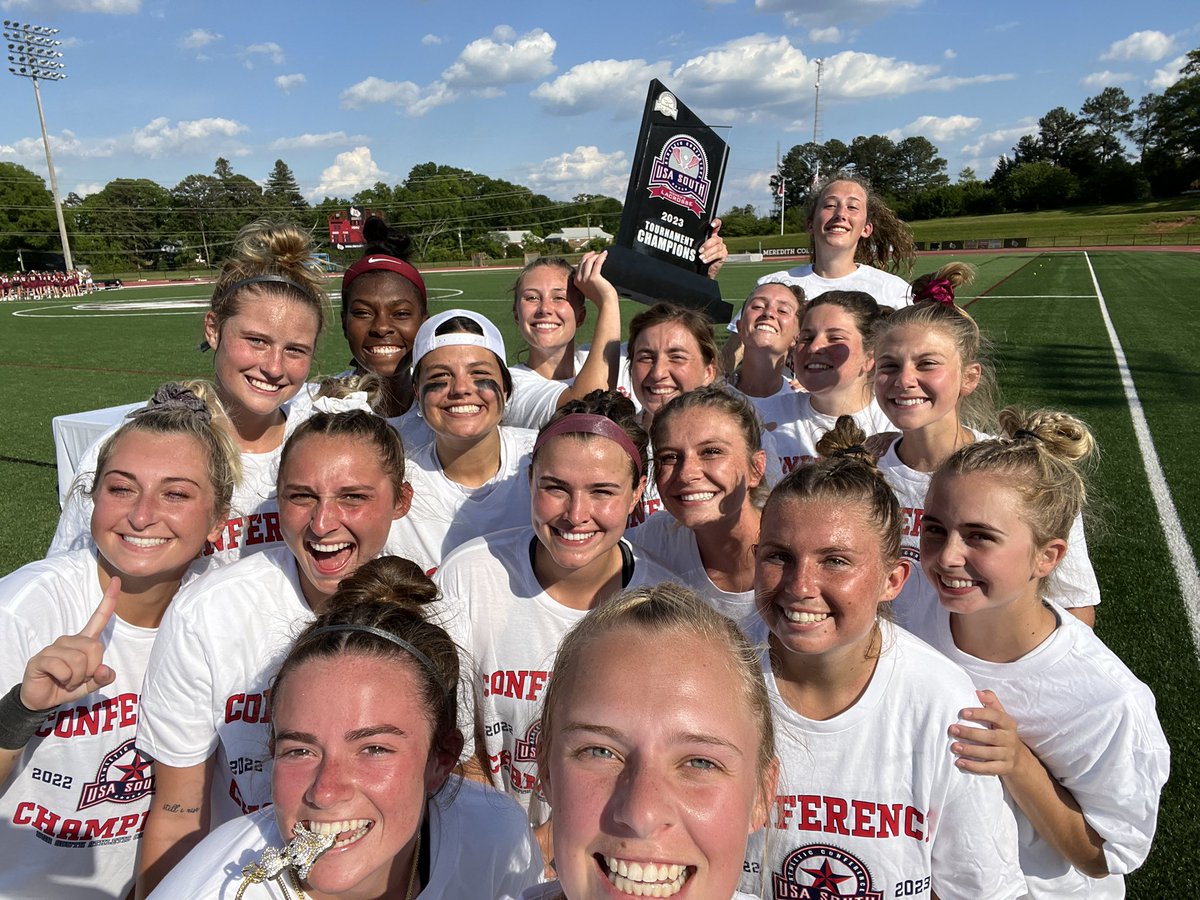 Selfie with the Trophy: <a href="/AvengingAngels/">Avenging Angels</a> Women’s Lacrosse, 2023 USA South Champions. #selfiewithtrophy <a href="/MeredithCollege/">Meredith College</a> <a href="/Meredithlax/">Meredith Lacrosse</a>
