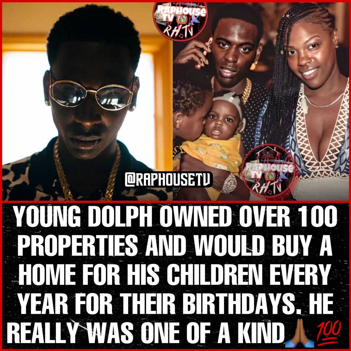 raphousetv2's tweet image. Young Dolph Owned Over 100 Properties And Would Buy A Home For His Children Every Year For Their Birthdays. He Really Was One Of A Kind 🕊️🐬