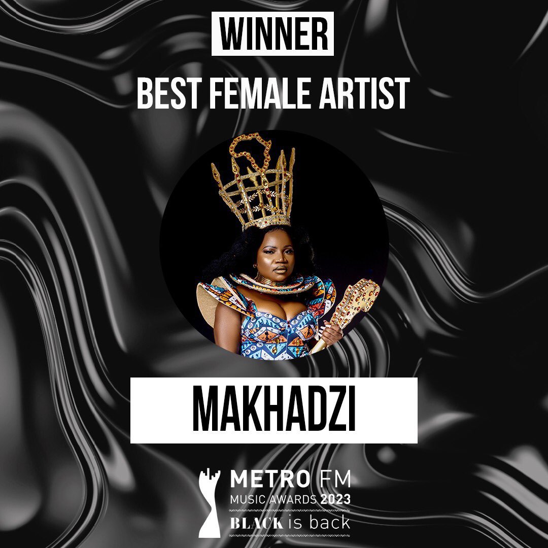 Mahn I’m so happy for Makhadzi winning the Best Female Artist 👑

#metrofmawards2023 #MMA13