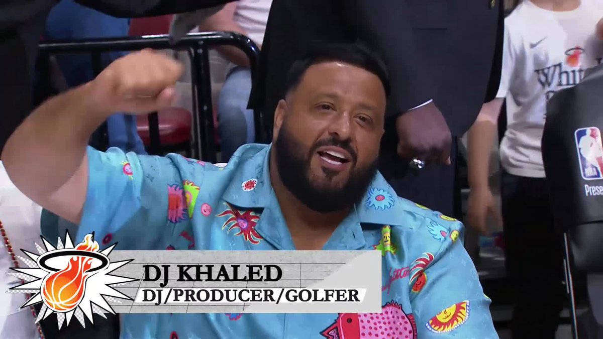 Bleacher Report on Twitter "Golfer DJ Khaled at HeatKnicks game 😂"