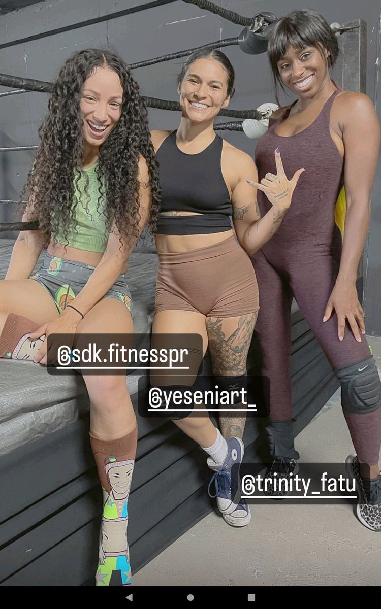 SiMrMercdesMone's tweet photo. Mercedes and trinty in around at #WWEBacklash in with #PuertoRico with really very longtime husband's mikaze Sarath ton and Jimmy uso #EpwPuertoRicoProWrestlingDojo #BossGlow๐๐๐๐๐๐ #Sisterhood #TrueFriendship #Sisters #GreatFriends https://t.co/KsQZPArLnr