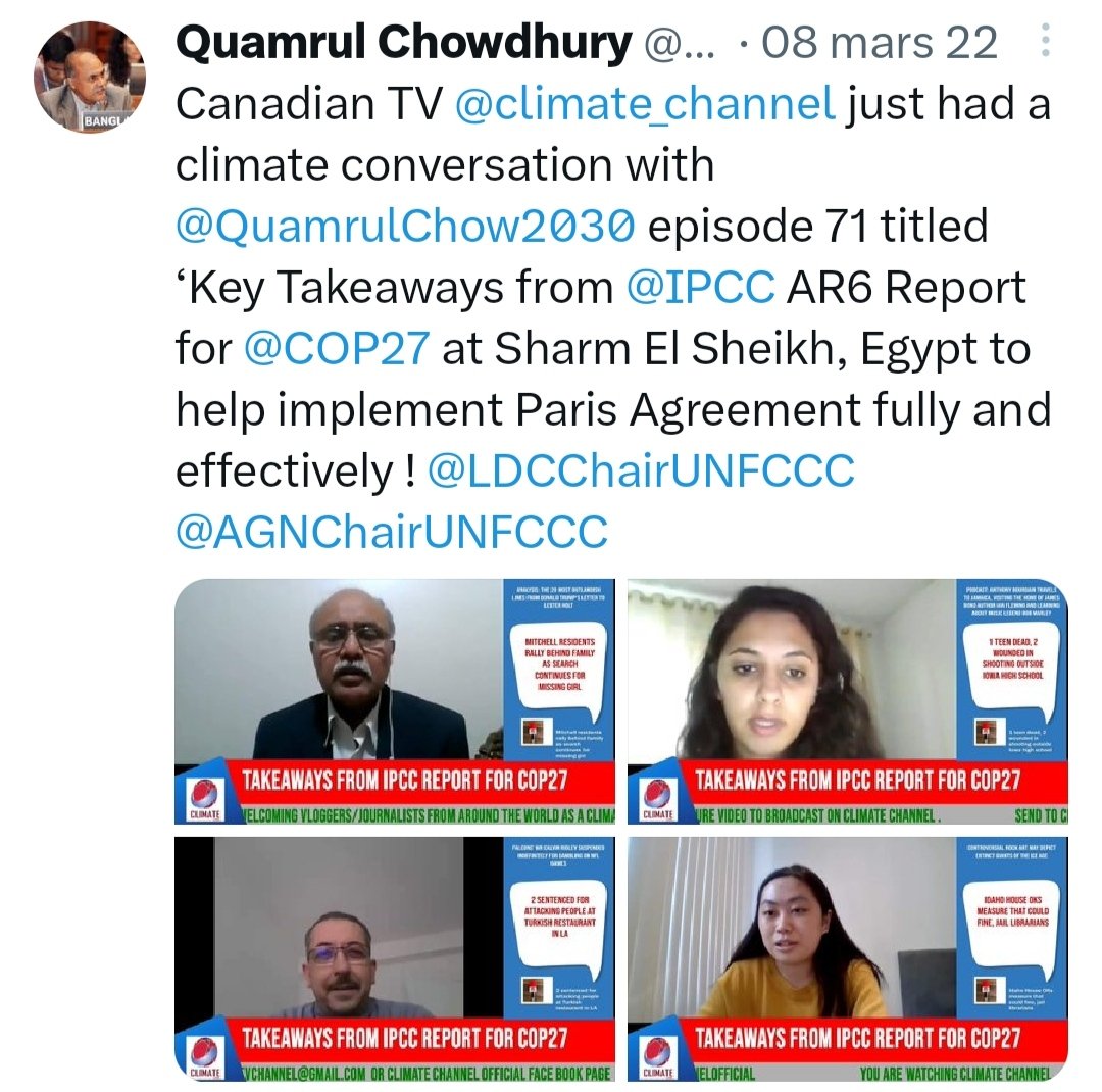 Really sad to hear the passing of a dear friend and a climate defender legend,
 such source of inspiration to me in 💚 All my thoughts to the former LDC chair- UNFCCC  ⁦<a href="/QuamrulChow2030/">Quamrul Chowdhury</a> I can't imagine negotiation rooms without you.
Rest in peace Quamrul 🙏