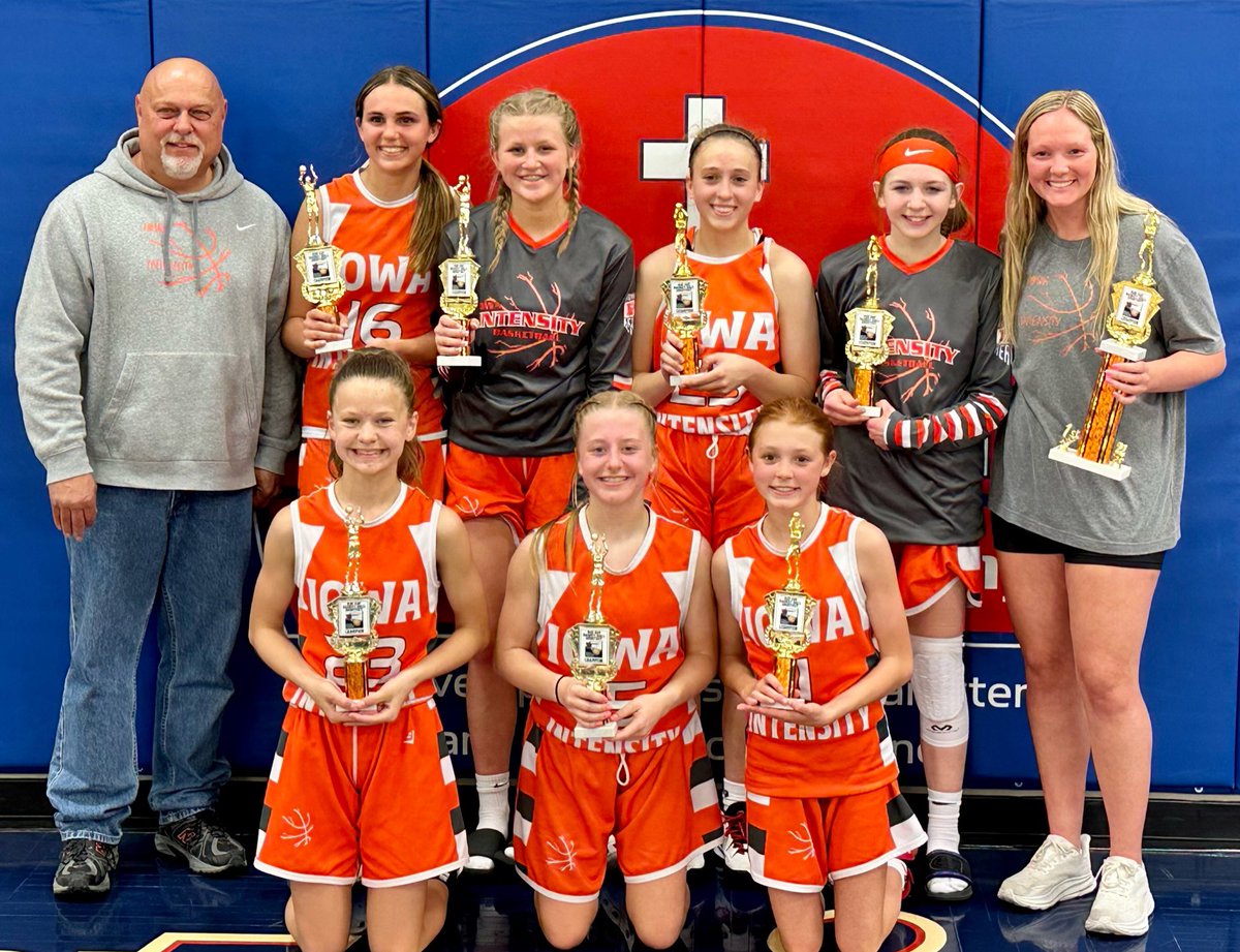 IowaIntensity's tweet photo. 8th girls May Day Basket-ball Shootout Champions, 3-0 on the day. #intensityfamily https://t.co/DaFYBFuSGV