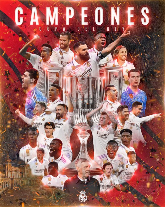 ESPN Argentina on X: 🏆 ¡EL PÓSTER DEL CAMPEÓN! ⚪ La imagen que publicó Real  Madrid luego de ganar la Copa del Rey por vigésima vez en su historia.   / X