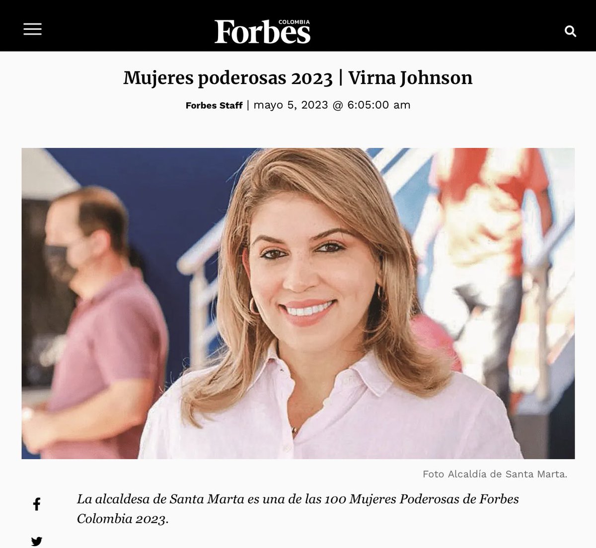 Mi gratitud por este reconocimiento, hacemos lo que nos corresponde y es llevar más cambios a nuestra gente. Un abrazo especial a todas las samarias, ustedes son el impulso. 💜