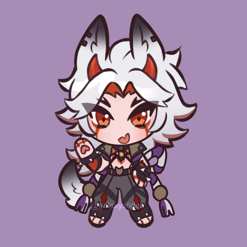 荒泷一斗 「Itto!!! Woof woof #itto #genshinimpact」|Chi🌱のイラスト