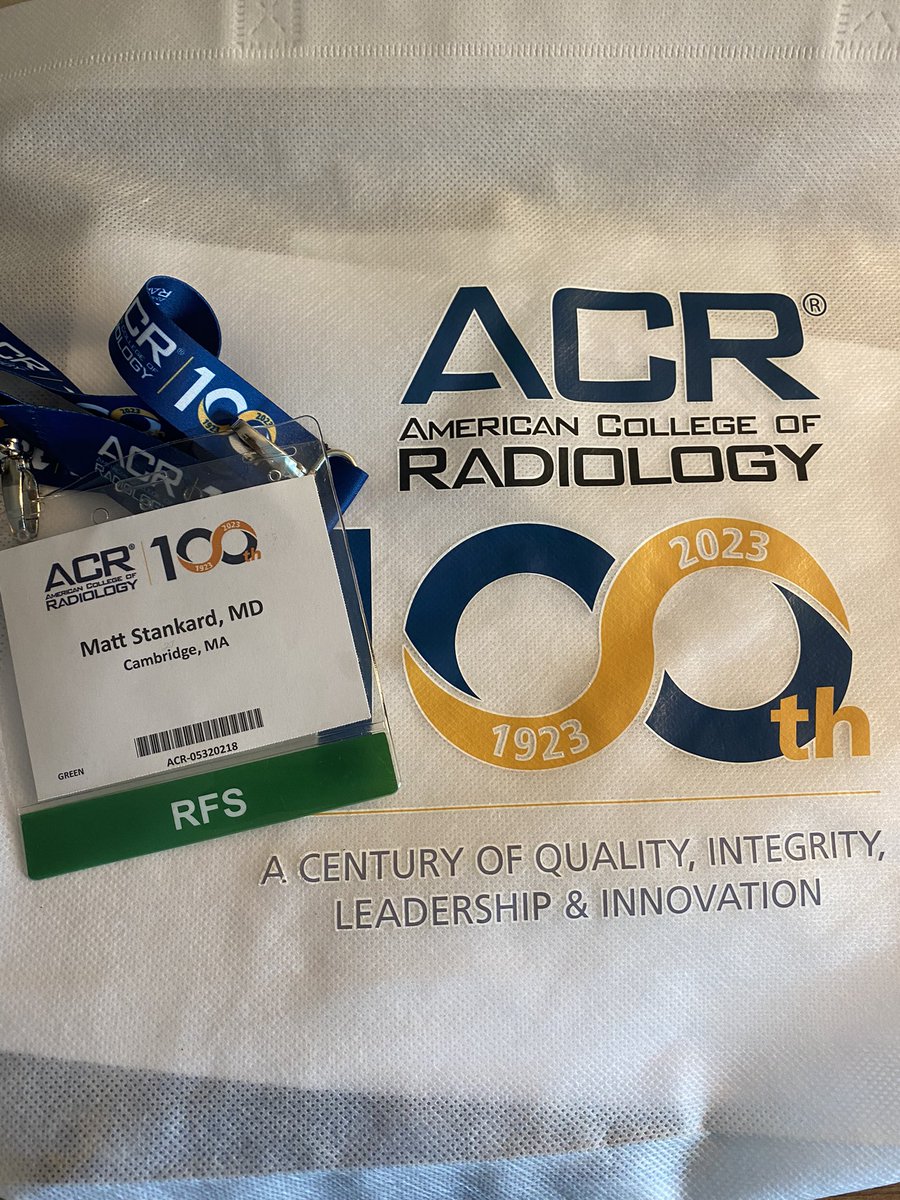 MatthewStankard's tweet photo. First day at #ACR2023 was a huge success! Looking forward to the rest of  the week @ACRRFS @RadiologyACR  @MtAuburnRadRes @carlos_aramaio https://t.co/hga8MXQ3oT