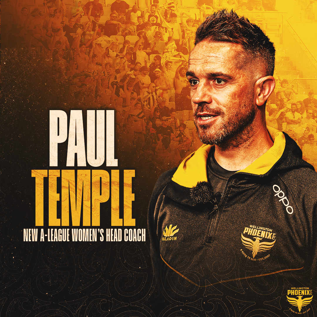 WgtnPhoenixFC's tweet photo. Paul Temple is our new A-League Women's Head Coach! 🙌

@WgtnPhoenixAcad technical director Paul Temple has been appointed coach of the Phoenix women for the next two Liberty A-League seasons.

Congrats Temps! 💪

#COYN! 🔥

https://t.co/SAVRs4aeWc | 💛🖤 https://t.co/ntvBWobEgL