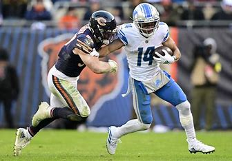 nflrums's tweet photo. Detroit Lions WR Amon-Ra St. Brown didn’t hold back when talking about his thoughts on the Chicago Bears fanbase.  

"Worst fanbase ever. Like this (heads down), on their phones," Amon-Ra said. "Just tired. You see the Lions next to them. Just turnt, lit," said St. Brown. "They were standing up, and you guys were sitting down. That tells me everything." Per Yahoo Sports