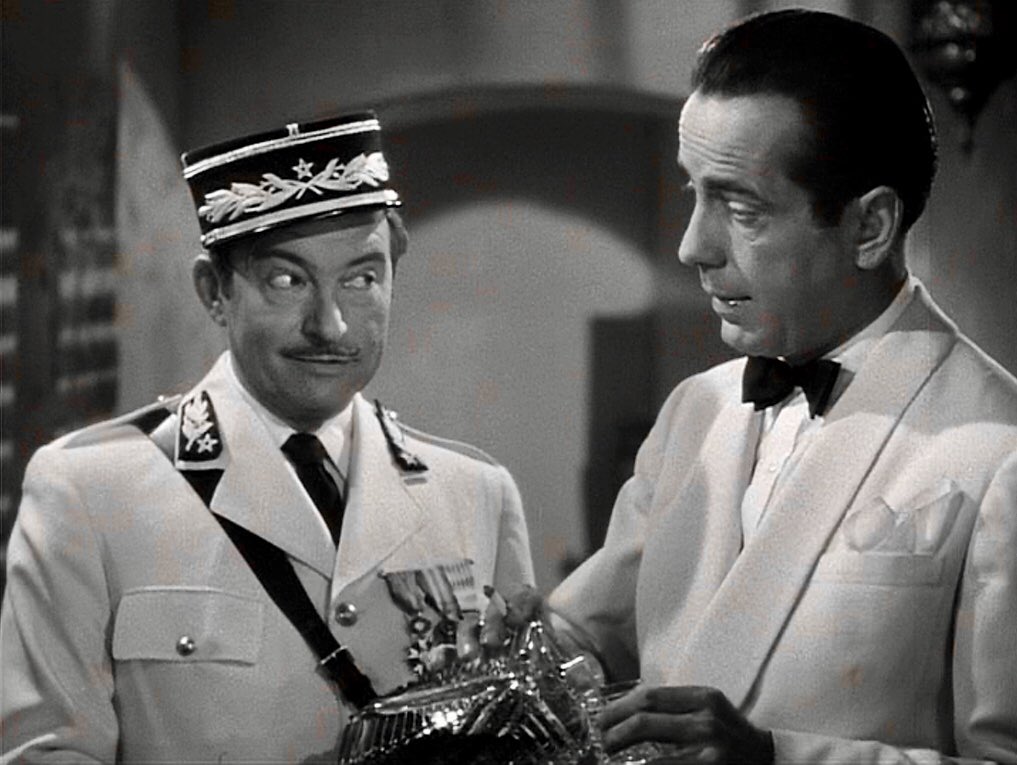 BenjaminCrew1's tweet image. Casablanca works so well because it's about a love triangle but there's also a 4th guy who would sleep with everyone in that love triangle and he is constantly saying some of the greatest lines in movie history.