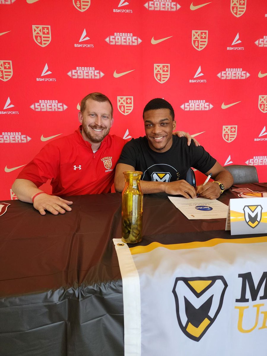 FootballAndrean's tweet photo. Congratulations to Chris Backus on signing with Manchester University to continue his wrestling career! #TraditionNeverGraduates https://t.co/PUOCJF67DF