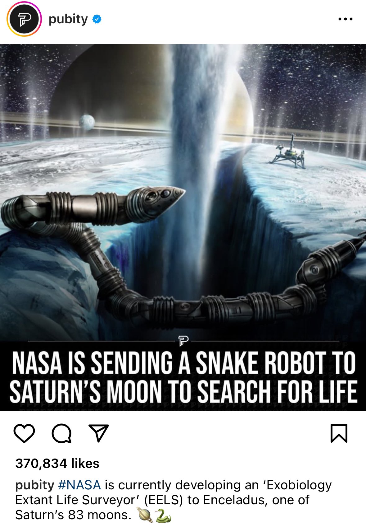 Snake robot may search for life on Saturn's moon