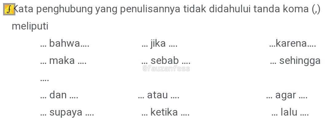 ngindonesia_woy's tweet photo. PBM! Berarti penulisanya sesudah konjungsi ini boleh pakai tanda koma kan? https://t.co/lJ9dSSn8z6