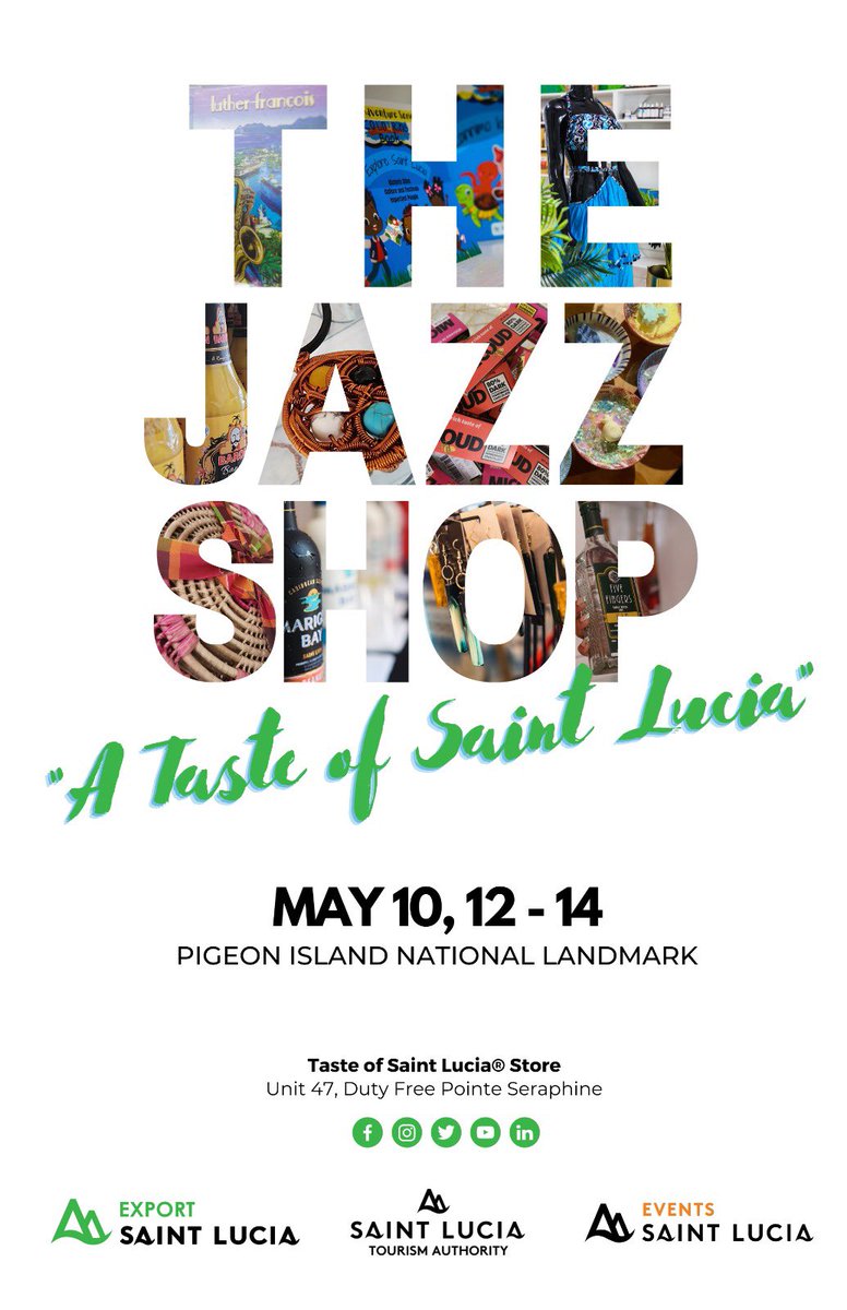 You can’t attend the Saint Lucia Jazz and Arts Festival at the Pigeon Island National Landmark without popping into The Jazz Shop - A Taste of Saint Lucia! 🛍️

#tasteofsaintlucia #exportsaintlucia #saintluciajazz #saintlucia #jazzfestival #supportlocal