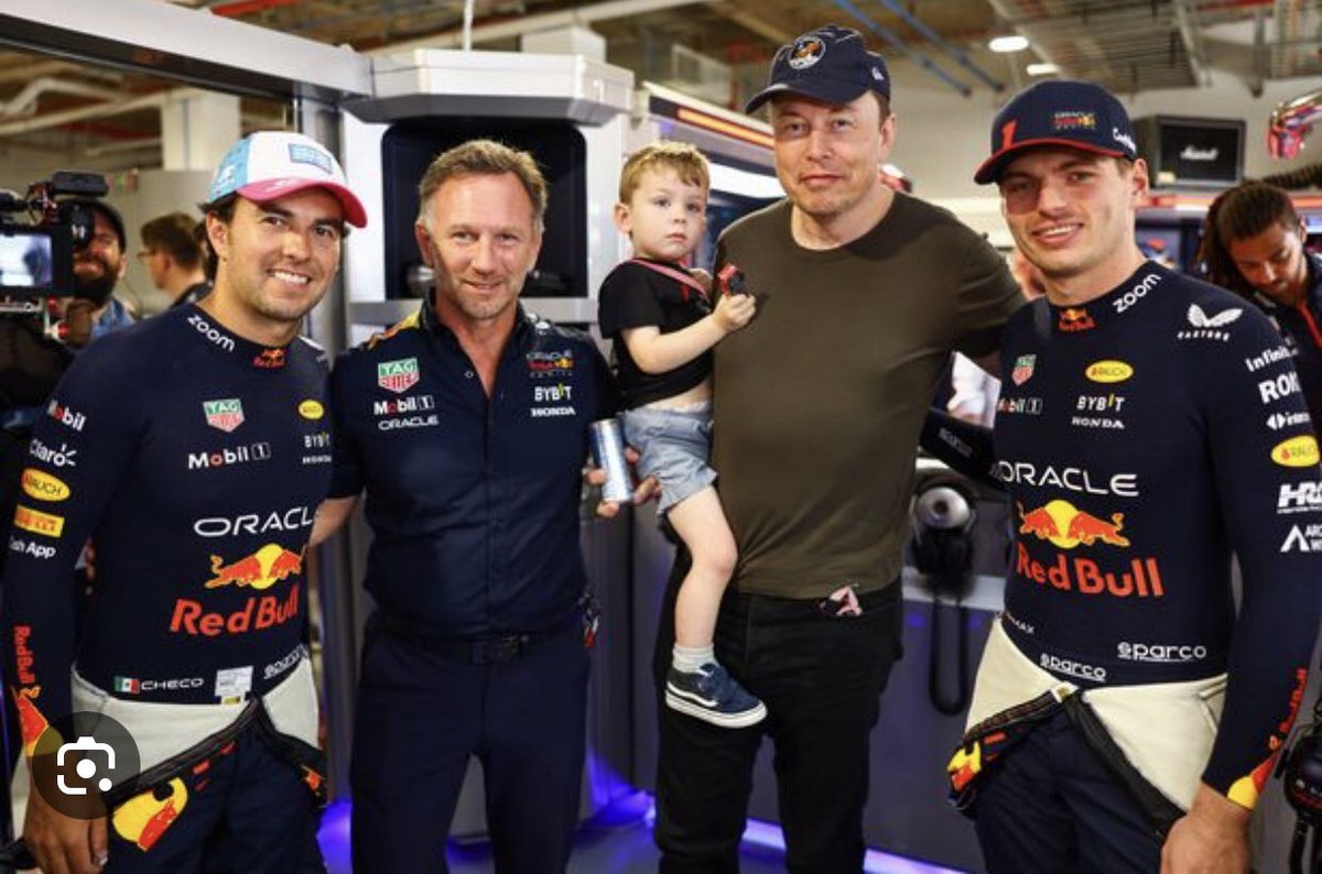 genericaf123's tweet photo. Ahh Elon &amp; X quality time at Formula 1 Miami, the pinnacle of auto road racing. Red Bull has won the past 2 years and won all four races this year. 
Did I mentioned Red Bull runs a Honda engine? The death of Honda maybe overblown? 
This may be my only chance to dote on Honda https://t.co/RGlhpVbnba