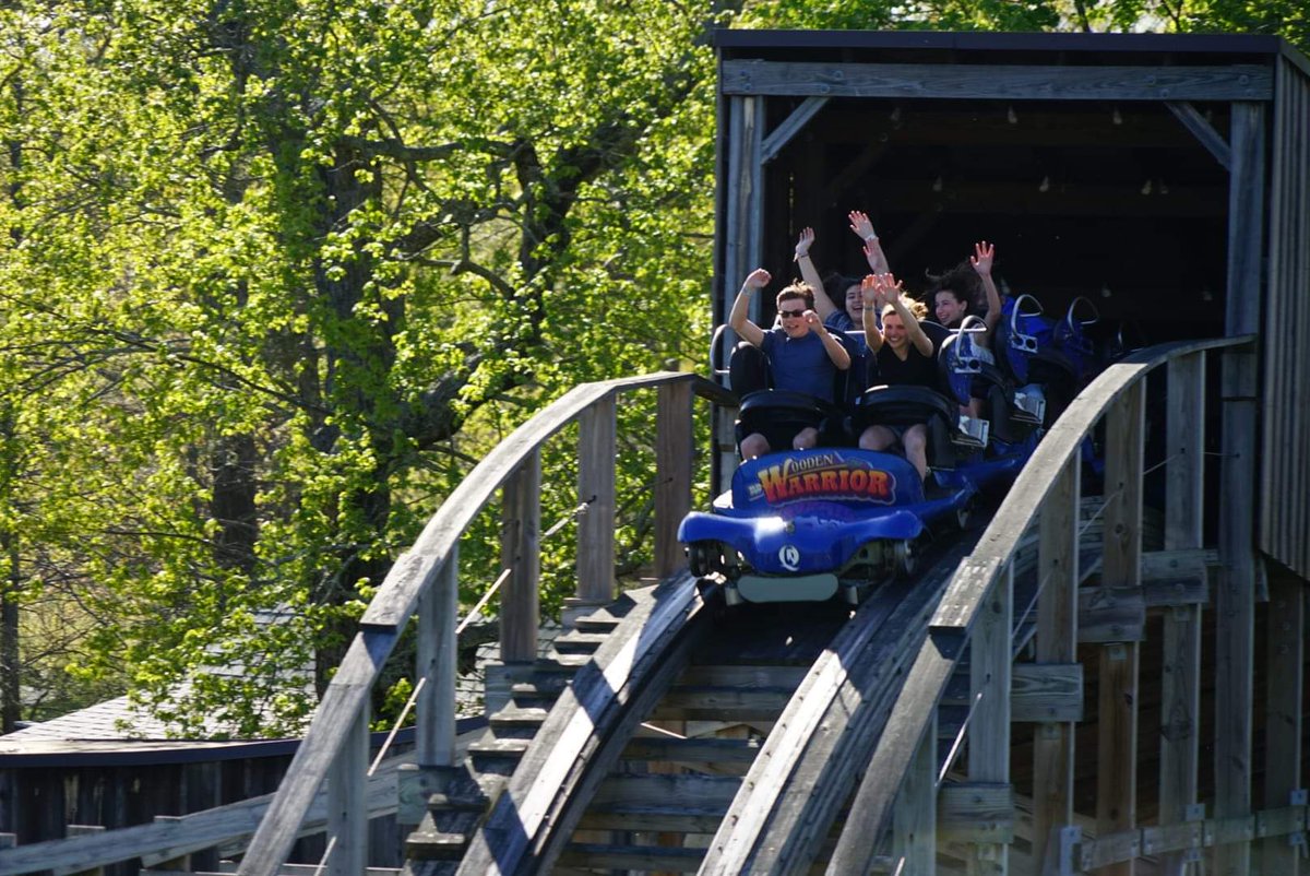 coasterchitchat's tweet photo. DJ stopped by @quassyamusement for a quick visit today for some rides on Wooden Warrior and the brand-new Super Himalaya.

#coasterchitchat #quassy #amusementpark #rollercoaster #woodencoaster #familyfun #openingday #waterbury #conecticut #newengland https://t.co/TJw51zkDAj