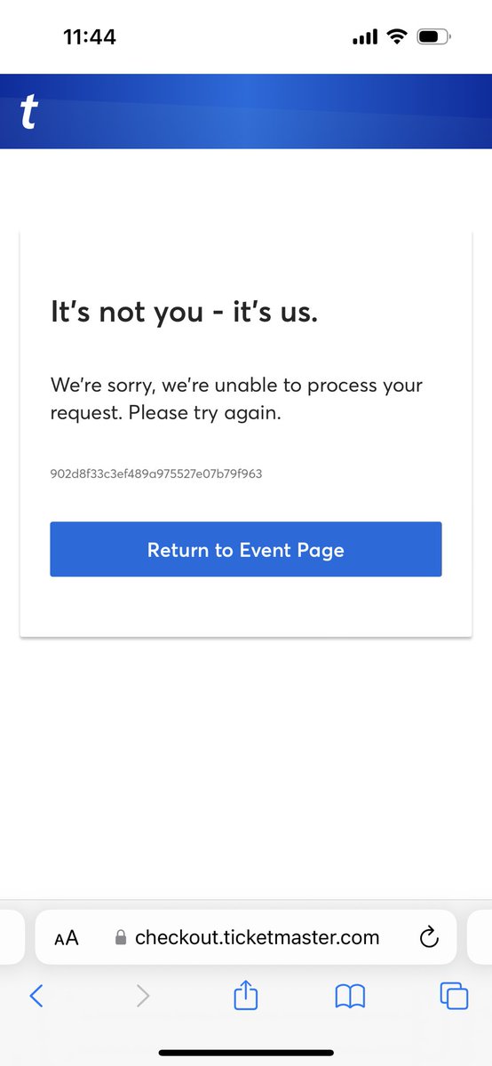 EricaORock's tweet photo. @ErasTourResell please tell us there are some options for tonight 🙏🏻 Have literally gone through checkout on @Ticketmaster multiple times today w tix just to get this error which they are unable to offer me any reason or solution for 😫 Truly the anti-hero of this tour https://t.co/LEEvkYH7vG