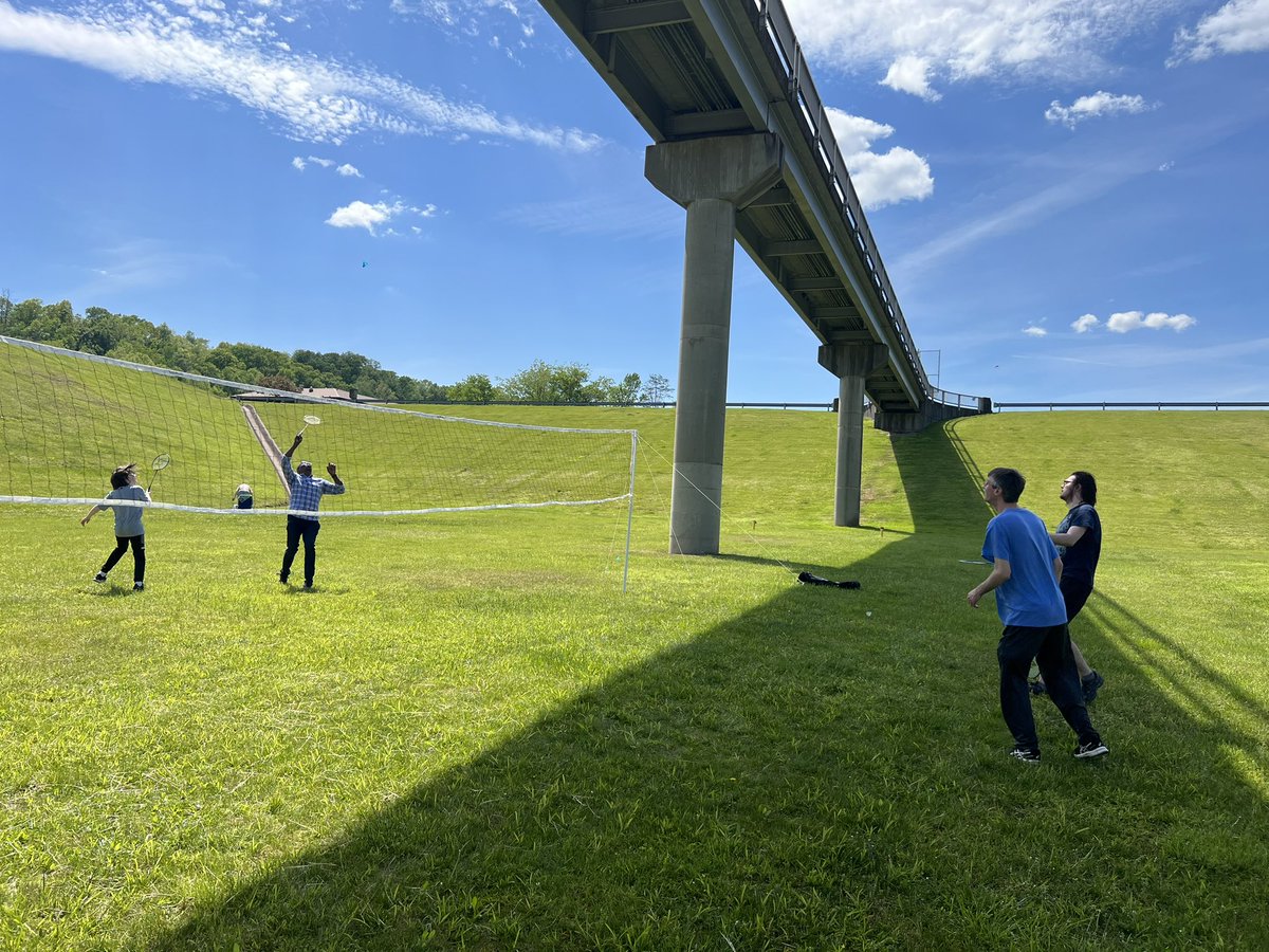 Math_MU's tweet photo. Good food, fun, and beautiful weather were had today at the end-of-the-year Mathematics Department picnic! 🌭🏸☀️💚#marshallmath https://t.co/ys9S638xtH