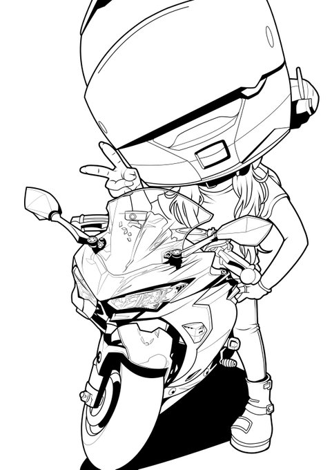 線画と色置き