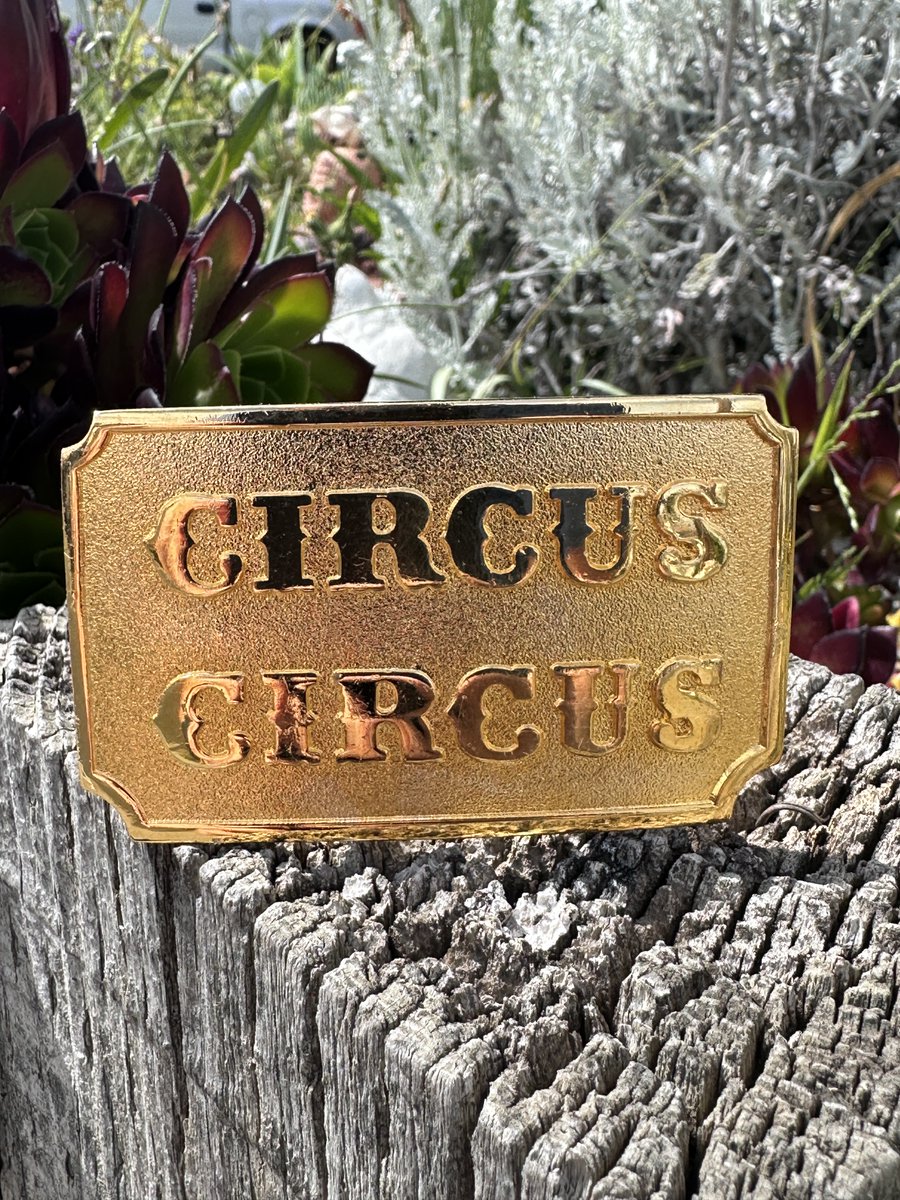stevesbuckles's tweet photo. 🎪✨ Unearth a vintage treasure! Discover our Circus Circus gold plated belt buckle - perfect for enthusiasts, collectors, or adding charm to any outfit. Get yours now: #CircusCircus #GoldPlatedBuckle #VintageCollectible #CircusEnthusiast #Whimsical https://t.co/NiNFc2Kerf