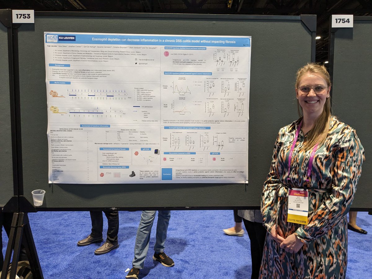 Proud to see our talented PhD students and postdocs presenting their posters at #DDW2023 <a href="/AGA_Gastro/">Gastroenterology</a>. Stay tuned for more updates in the coming days ! <a href="/SareVerstockt/">Sare Verstockt</a> <a href="/NasimSeyedTabib/">Nasim Sadat Seyed Tabib</a> <a href="/jacobsinge8/">Inge Jacobs</a> <a href="/SeverineVermei1/">Severine Vermeire</a> <a href="/bverstockt/">Bram Verstockt</a> <a href="/JoaoPGSabino/">João Sabino</a> <a href="/HelmsleyTrust/">Helmsley Charitable Trust</a>