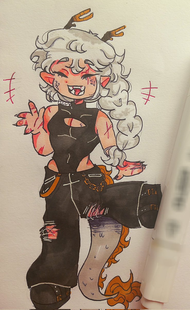 Doodle of ma boy, Azrael. 

#originalcharacter #doodle.