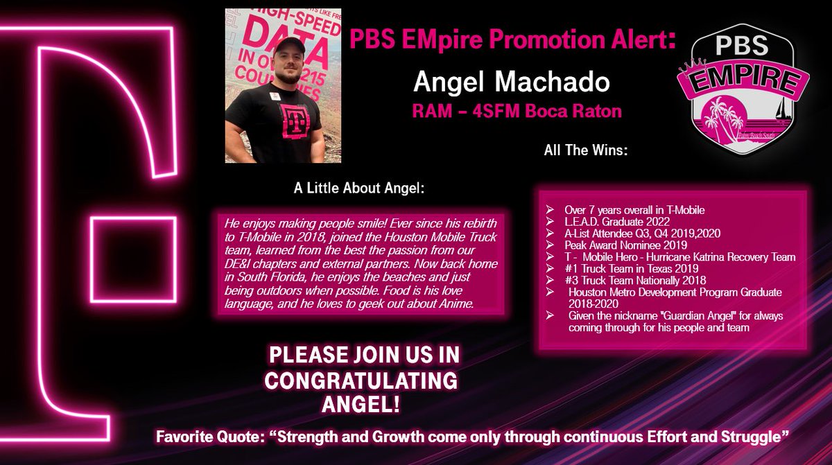 Please join us in congratulating Angel Machado on his Promotion to Retail Associate Manager.💪💪💪💪💪💪💪💪💪