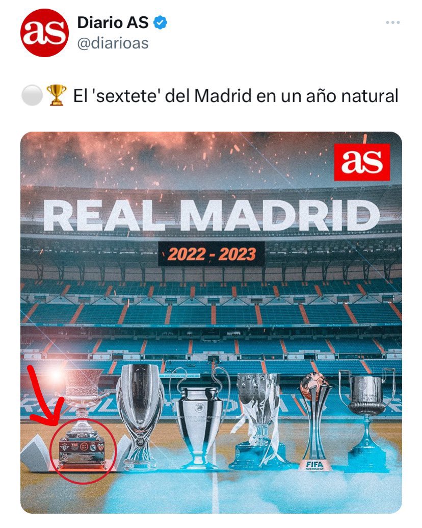 Somhiseremfcb's tweet photo. 😂 Han añadido la Supercopa que perdieron contra el Barça. https://t.co/nD00kcemjo