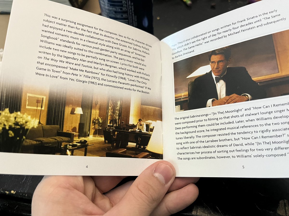 StJimmySkywalk1's tweet photo. Reading the liner notes for @LaLaLandRecords ‘ edition of #Sabrina … and this may be an effect from frequently listening to #TheBaton but when I read the notes I can hear @jeffswim ‘s voice. It’s crazy how some voices on certain subjects tend to stick with you. #JohnWilliams https://t.co/BQTr7FboCN