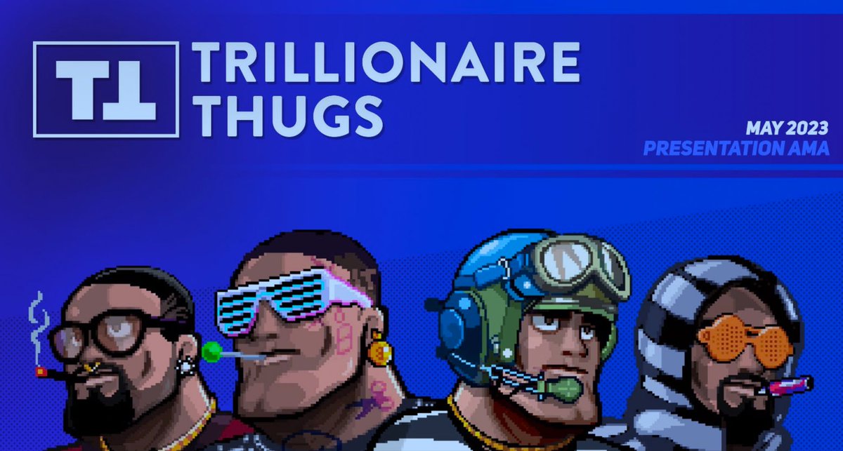 TThugsNFT's tweet photo. 4.5 hours away! Make sure to tune in and set reminder ➡️https://t.co/IlTbcIHtcd https://t.co/DyVd7mA4Rj