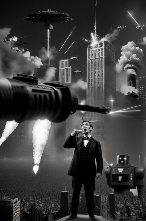 Vegaswriter's tweet photo. @JessicaLBurbank personally, I'd watch you describe clouds or read the phonebook or any number of things beneath your abilities. But sure.... you can talk securities to me. Here's a picture of lincoln discussing the topic with Robo P Chase during the second alien wars I summoned for you. https://t.co/2bQqNVOeWl