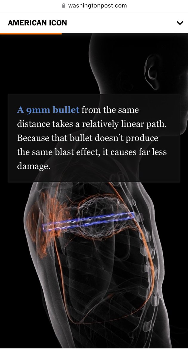 serenahrm's tweet image. This is how bullets from an AR-15 blow the body apart
“The bullet from the AR-15 leaves behind a gaping exit wound. The 9mm bullet fired from the handgun has a much smaller exit wound...
The bullet from the AR-15,…causes torrential bleeding that is quickly lethal.” #BanAR15