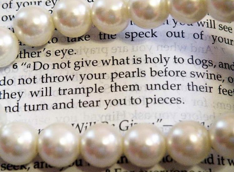 ”Our job is not to cram the gospel down people’s throats; there’s no sense in preaching the value of pearls to swine.Jesus’ instruction on how to handle rejection was to simply go elsewhere~”shake the dust off your feet.”There are other people who need &amp; want to hear the gospel.”