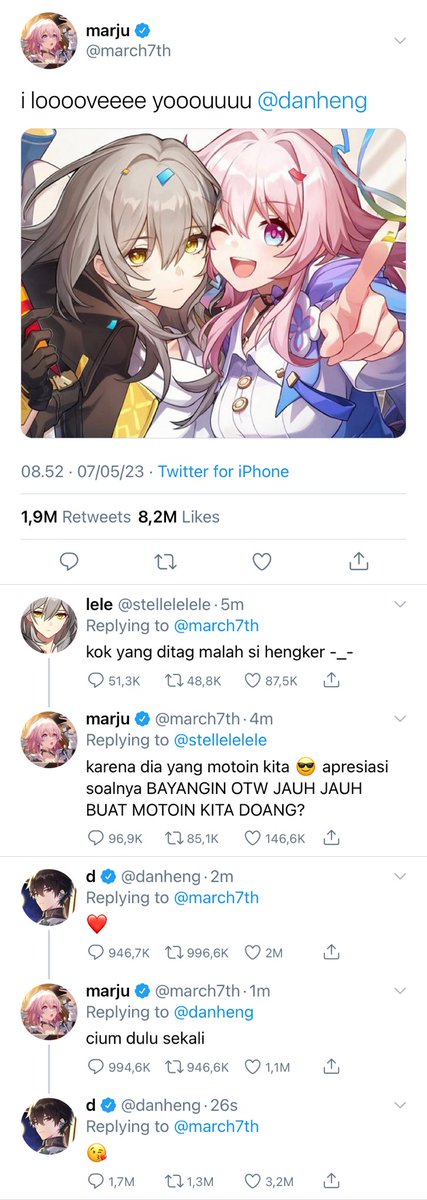 mitsuyac's tweet photo. dan heng x march 7th #danmarch
honkai star rail au #hsr 

i love you too ❌
❤️ ✅ https://t.co/Zyi2D7iwrR